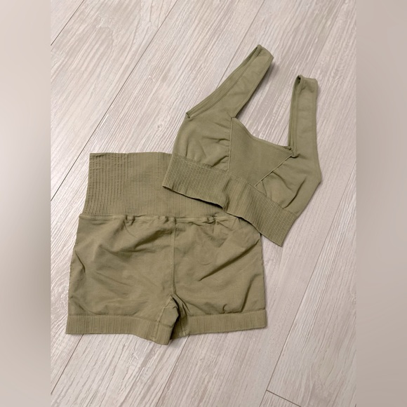 LAST SET & FINAL PRICE NEW Free People Good Karma Square Neck Bra & Shorts COMBO - Picture 6 of 7